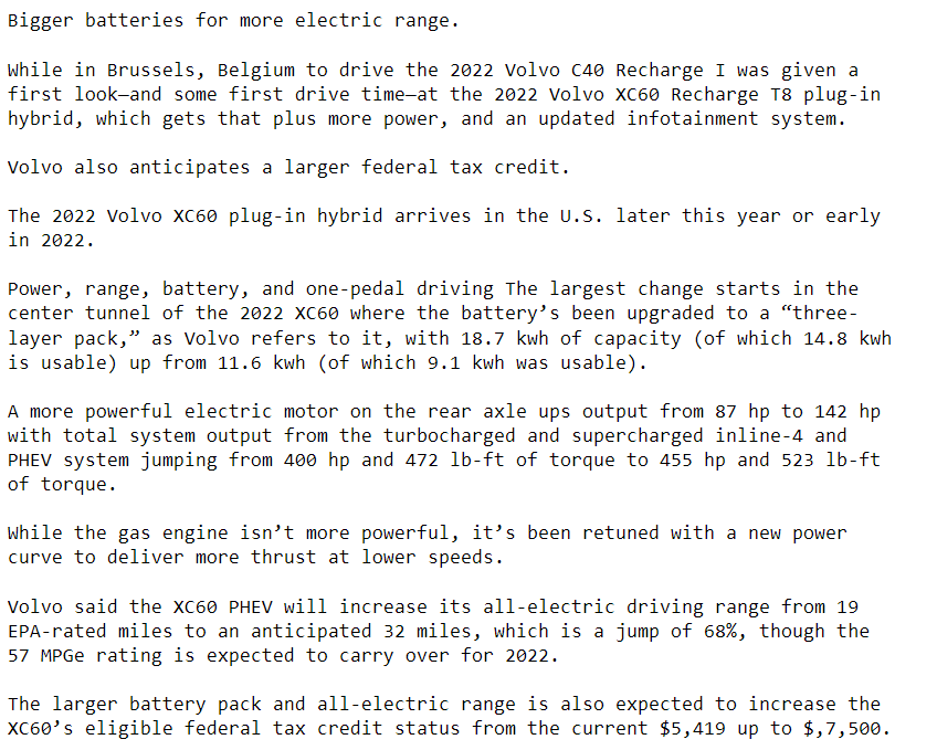 Summary excerpts based on keywords