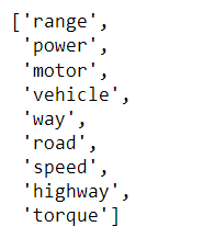 Top informative nouns